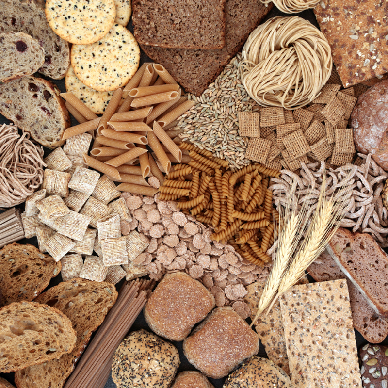 A selection of starchy foods