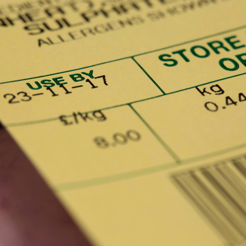 A Use By date on a food label