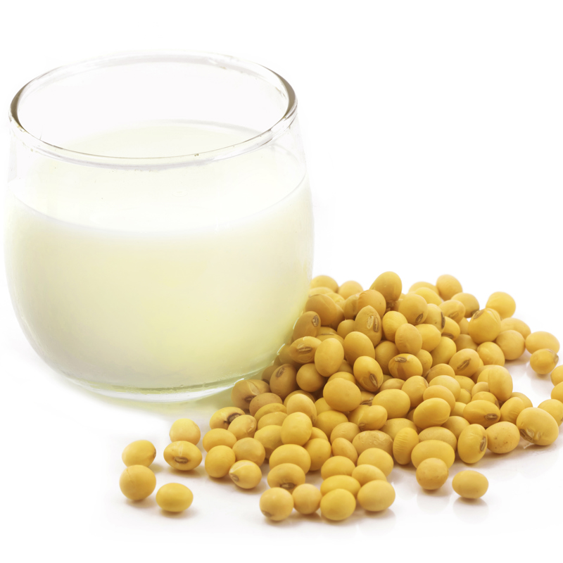 Glass of dairy alternative drink