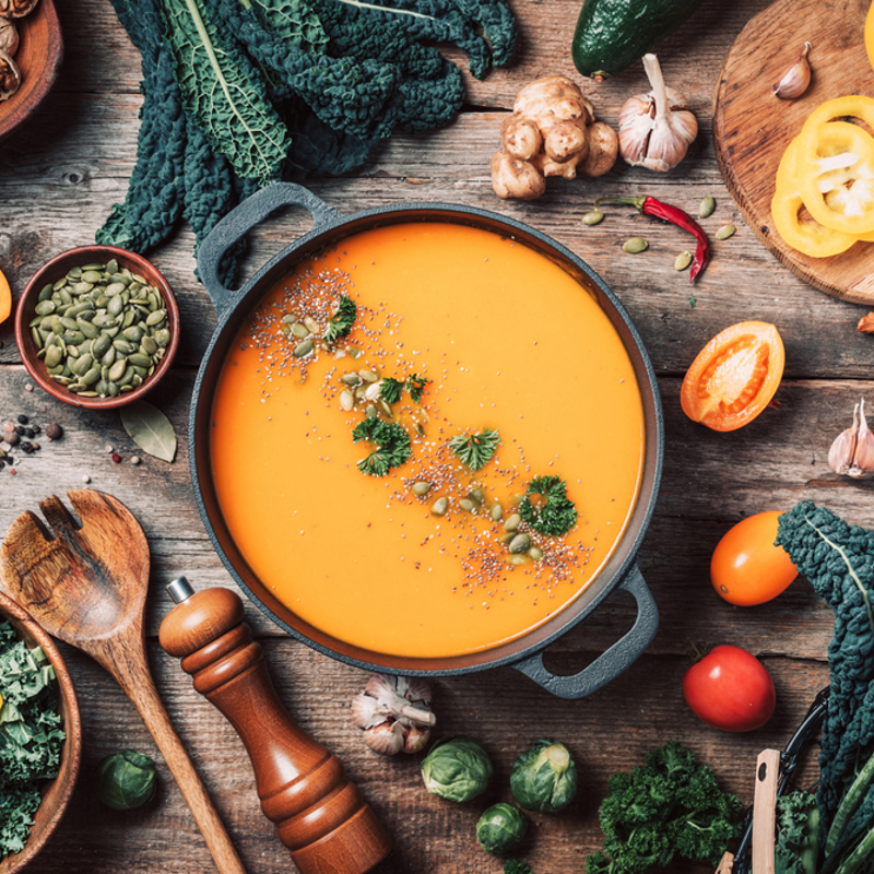 A bowl of autumnal soup