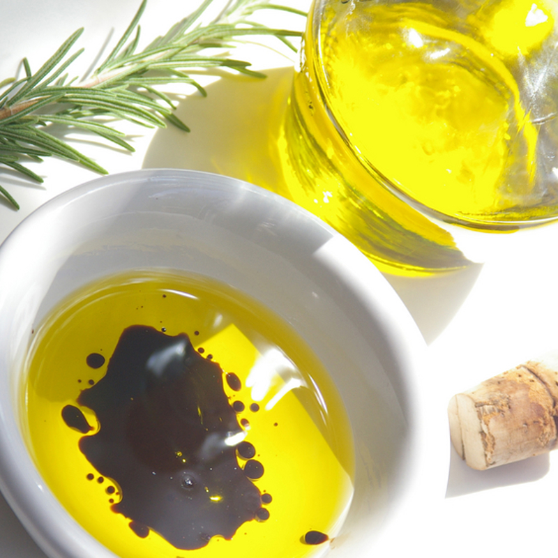 Unsaturated oil in a small bowl