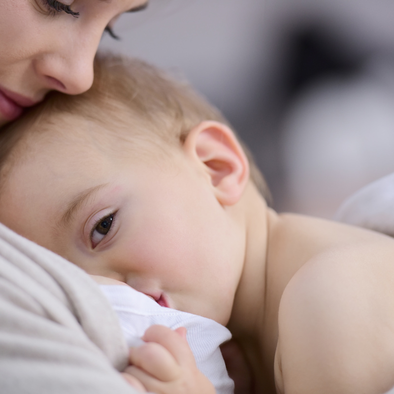 Mum breastfeeding her baby