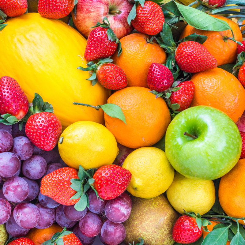 A selection of different fruit and vegetables