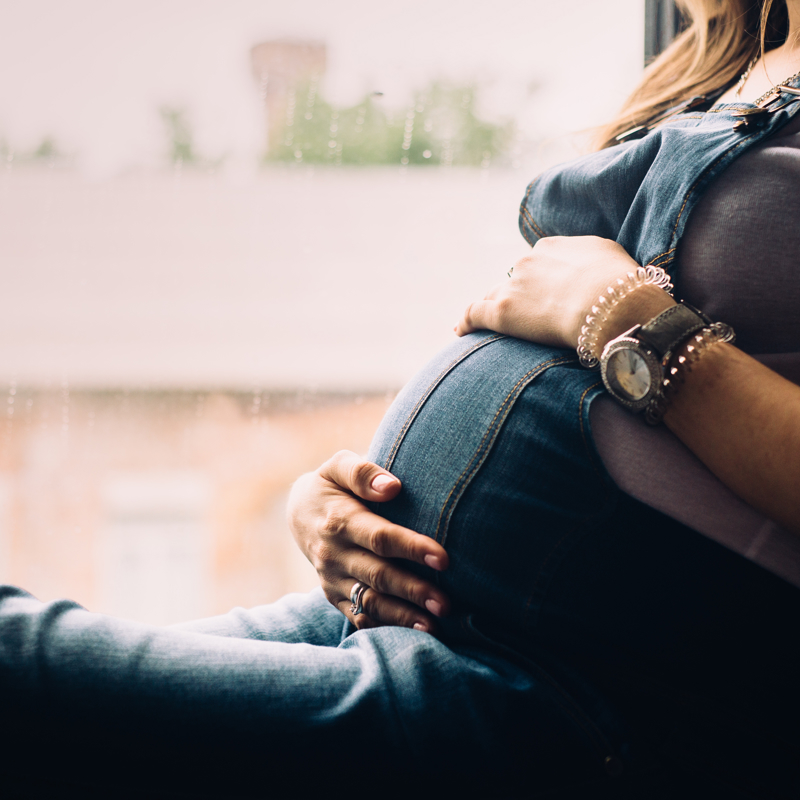 Young pregnant woman